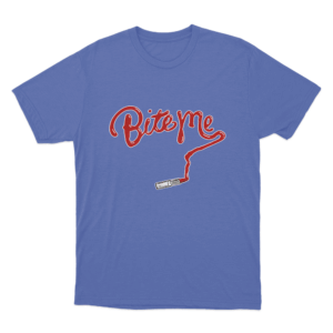 Lipstick Slogan T Shirt Blue