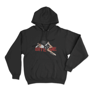 Playful Bite Me Hoodie Black